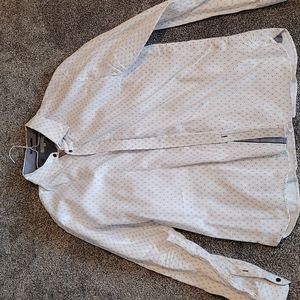 Ted Baker fitted diamond print button down dress shirt